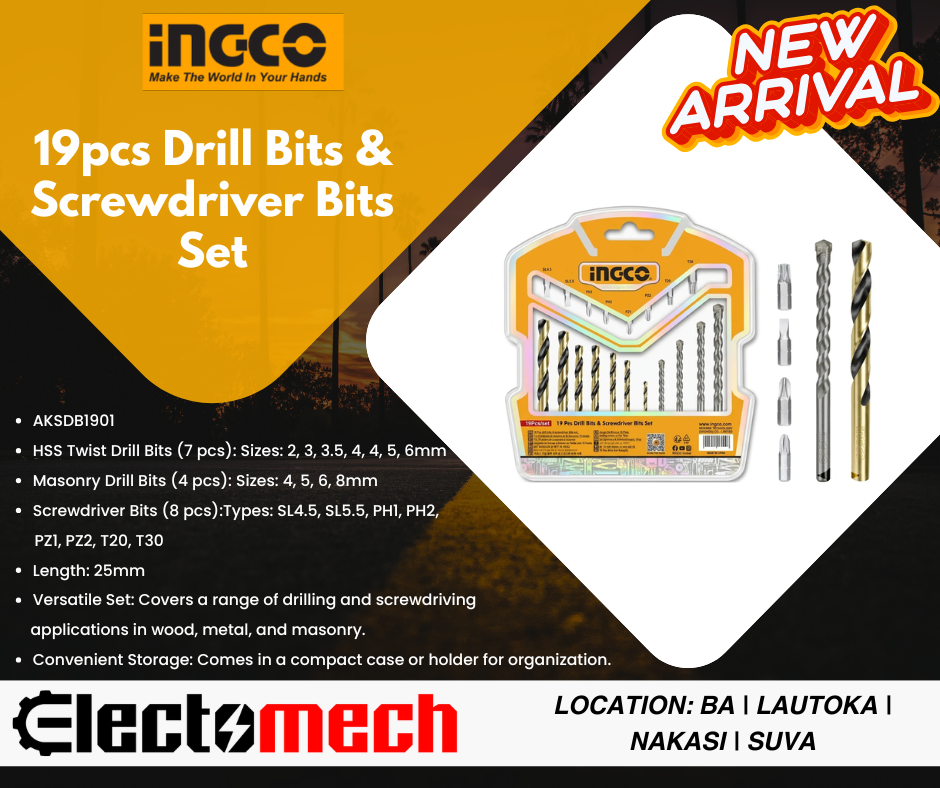 new arrival - AKSDB1901 19pcs Drill Bits & Screwdriver Bits Set - Image 1