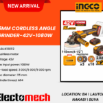 115mm Cordless Angle Grinder - 42V-1080W