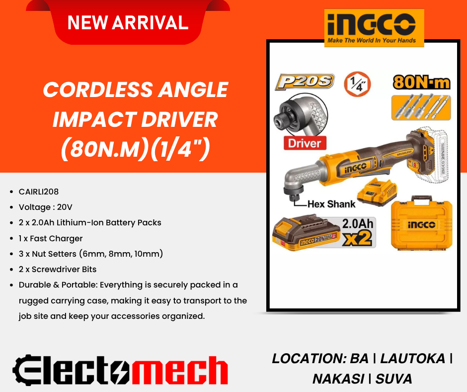 new arrival - CAIRLI208 CORDLESS ANGLE IMPACT DRIVER (80N.M) (1/4") - Image 1