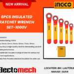 6pcs Insulated Ratchet Wrench Set-1000V