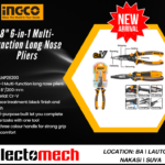 8" 6-in-1 Multi-Function Long Nose Pliers