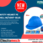 Safety Helmet PE Shell W/Vent-Blue